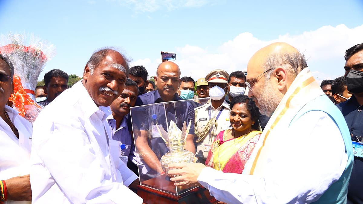 முதல்வர் ரங்கசாமி - அமித் ஷா |