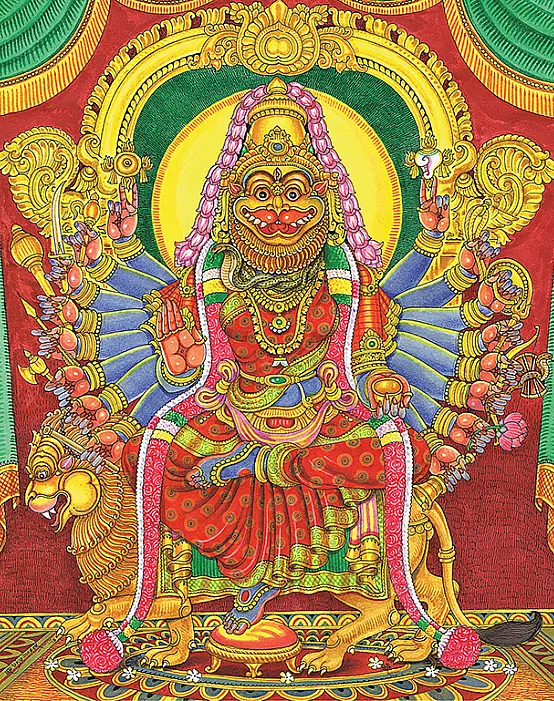 श्री प्रत्यंगिरा अष्टोत्तर शतनामावली (देवी प्रत्यंगिरा के १०८ नाम) - Devi Pratyangira Ashtottara Shatanamavali (108 Names of Goddess) Sanskrit Lyrics