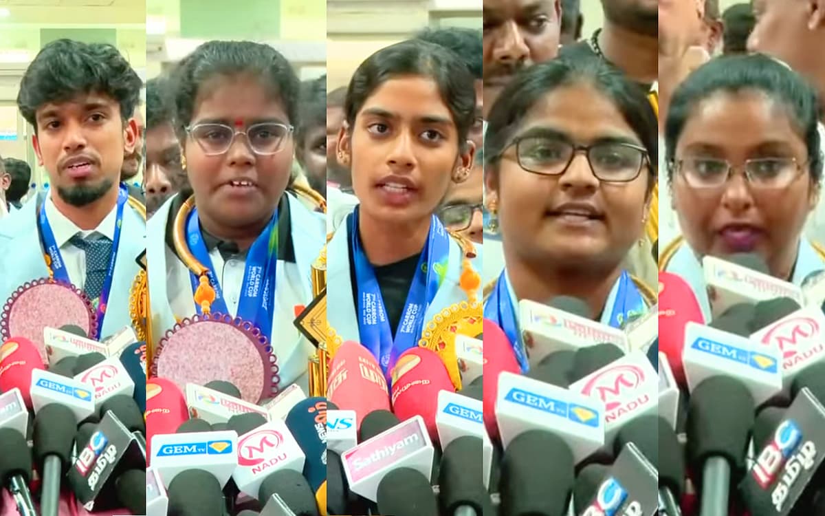 கேரம் போட்டியில் தங்கம் வென்ற வீரர், வீரங்கனைகள்