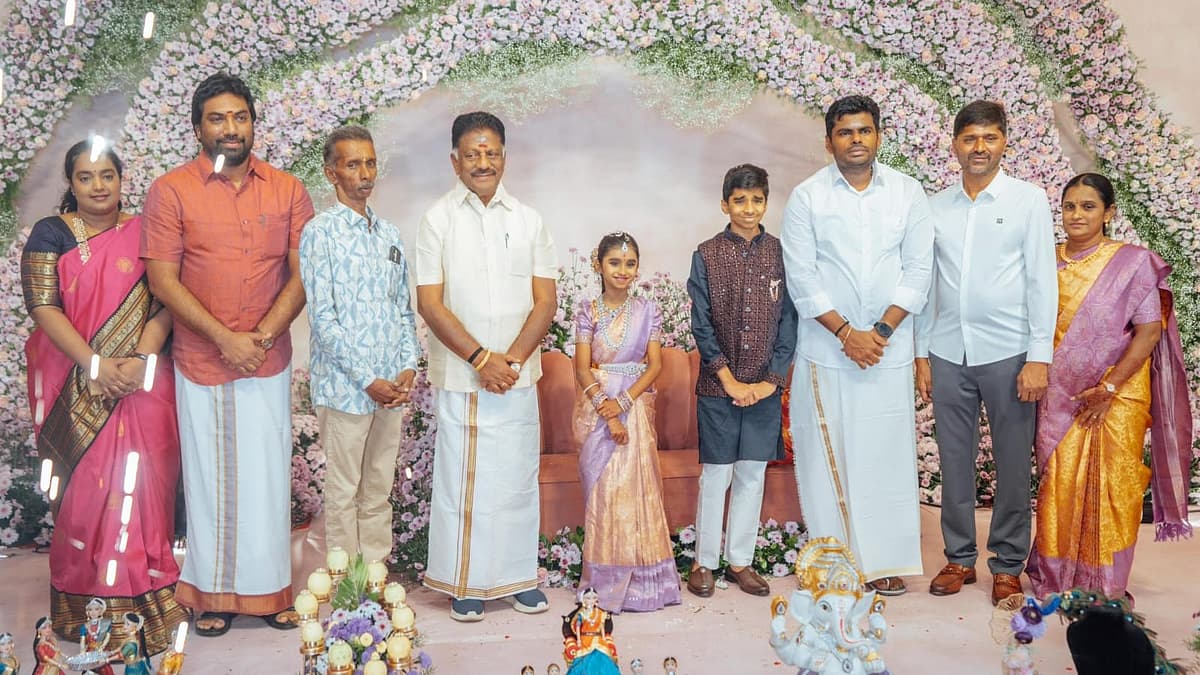 மோகன்ராஜ் இல்ல விழாவில் ஓ.பன்னீர்செல்வம், அண்ணாமலை