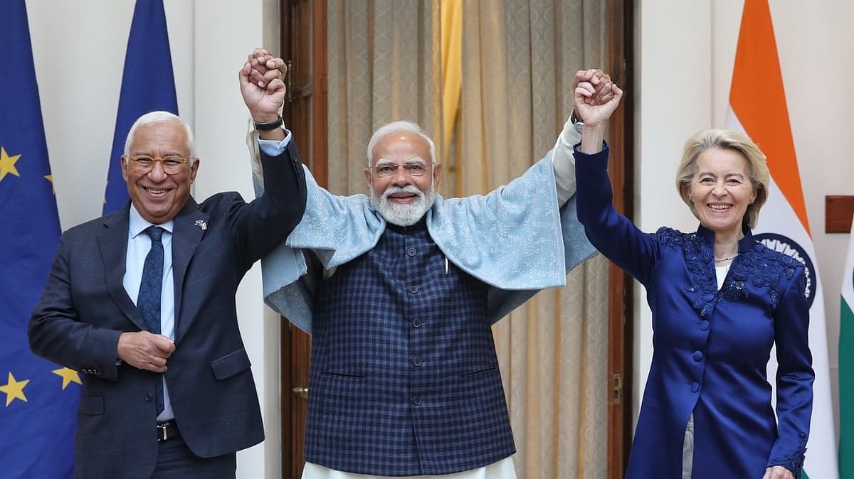 அன்டோனியோ கோஸ்டா - மோடி - உர்சுலா வான் டெர் லேயன்