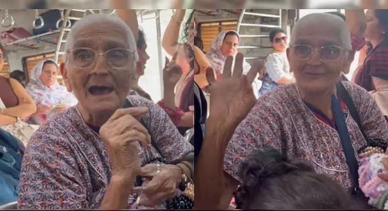 `குடும்பத்தோடு இருக்க பணம் கொடுக்க வேண்டும்' - 89 வயதில் மும்பை ரயிலில் நெக்லஸ் விற்கும் மூதாட்டி