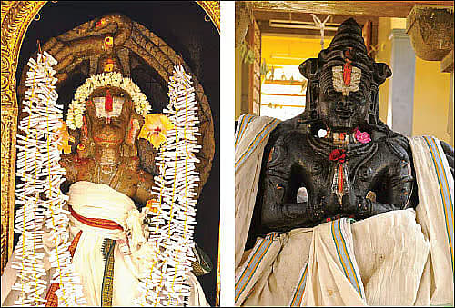 கொடுவாய் ஸ்ரீவிண்ணளந்த பெருமாள் கோயில் அனுமன், கருடன்