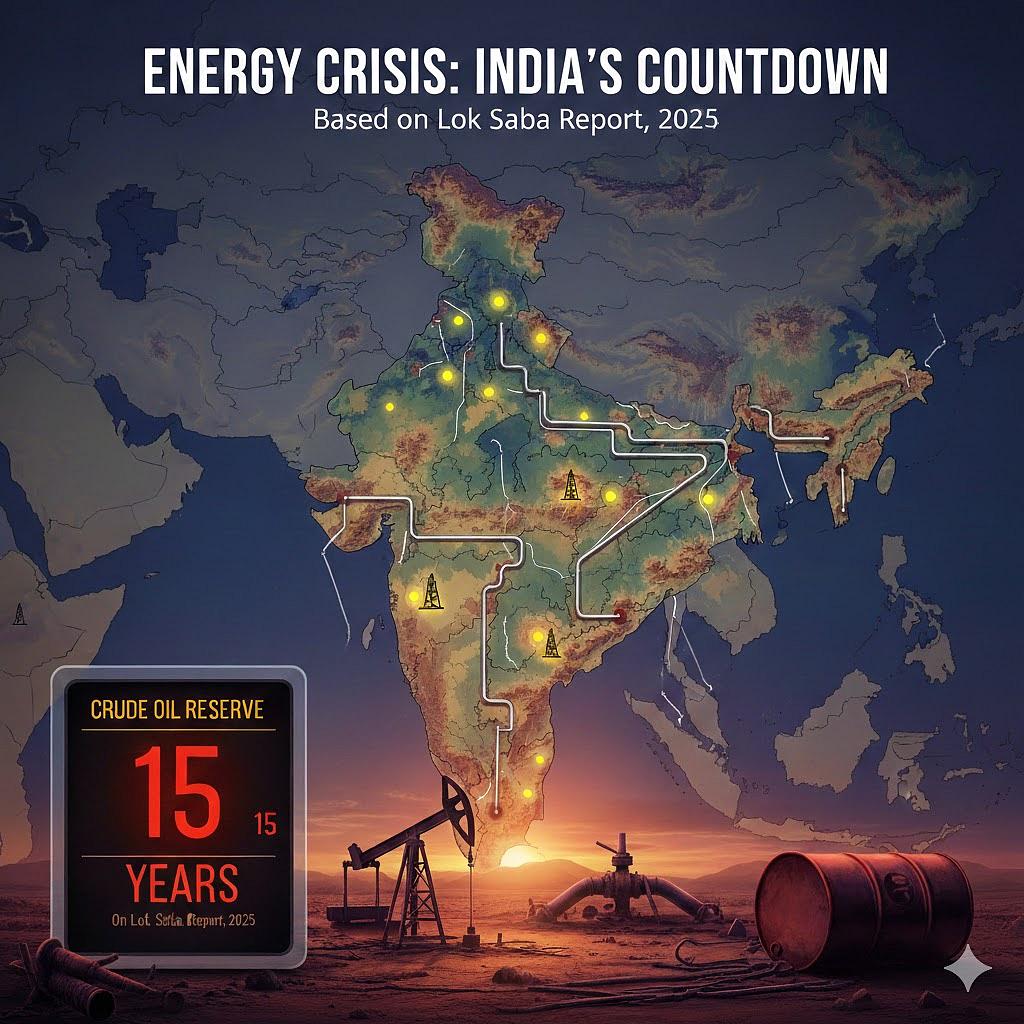 இந்தியாவில் கச்சா எண்ணெய் இருப்பு | Gemini AI