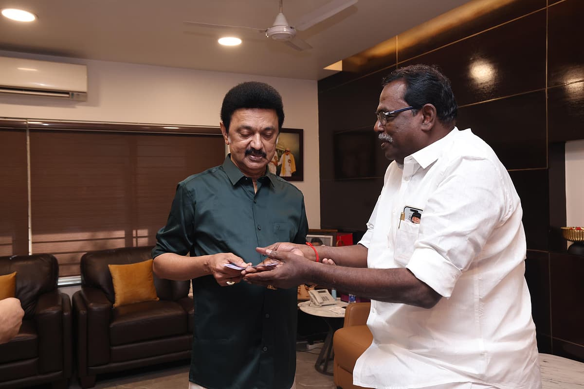 ஸ்டாலினுடன் நாகப்பட்டினம் திமுக மாவட்ட செயலாளர் கெளதமன்