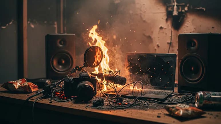 எரிந்த ஸ்டூடியோ