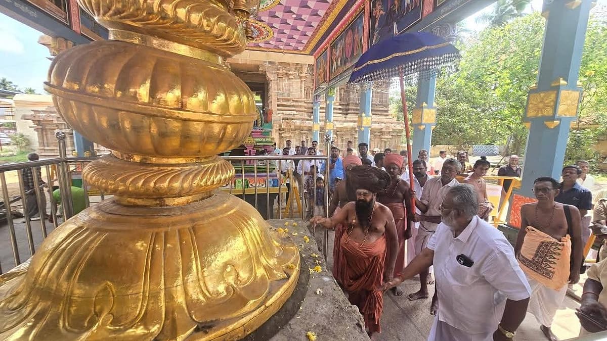 திருபுவனம் சரபேஸ்வரர் கோயில் கொடிமரம்