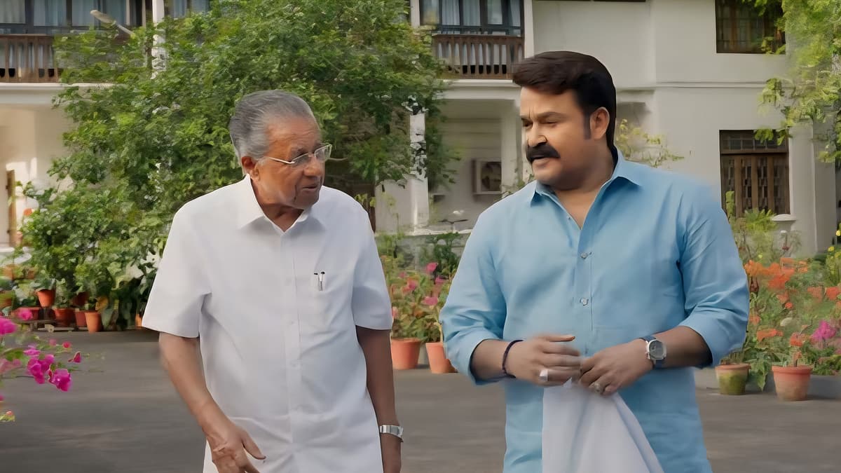 முதல்வர் பினராயி விஜயனுடன் நேர்காணல் நடத்திய மோகன்லால்