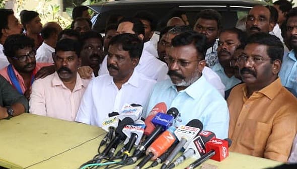 திருமாவளவன் செய்தியாளர் சந்திப்பு