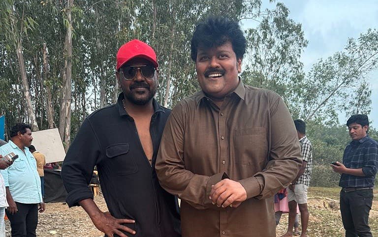 காஞ்சனா படப்பிடிப்பில்