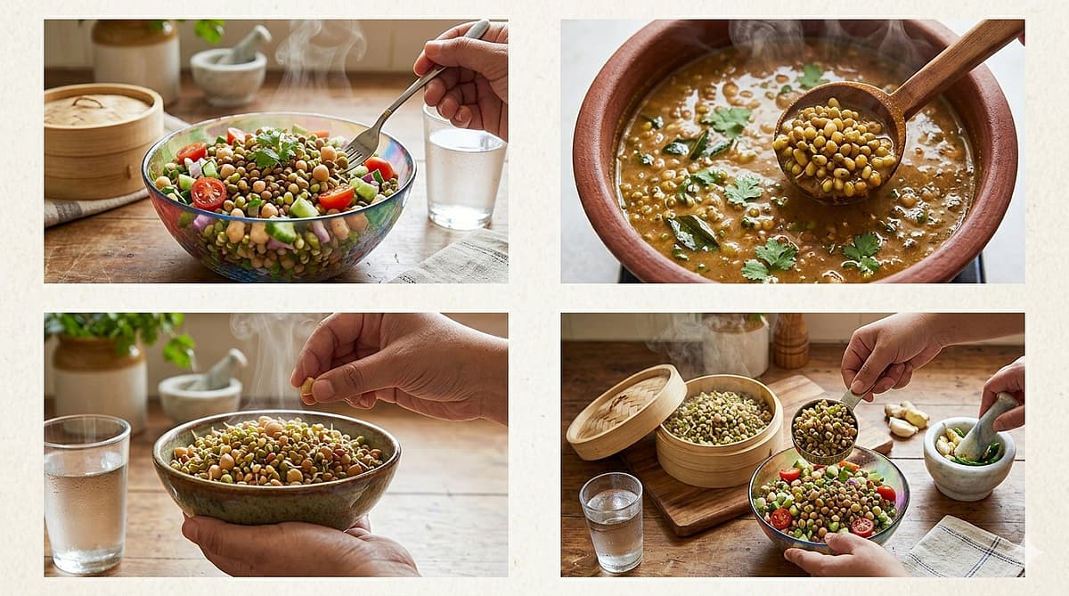 சில நிமிடங்கள் வேகவைத்த பிறகு, அதனை சாலட்களில் (Salads) சேர்த்தோ அல்லது குழம்பு அல்லது கிரேவியில் (Gravy) சேர்த்தோ சாப்பிடலாம்.