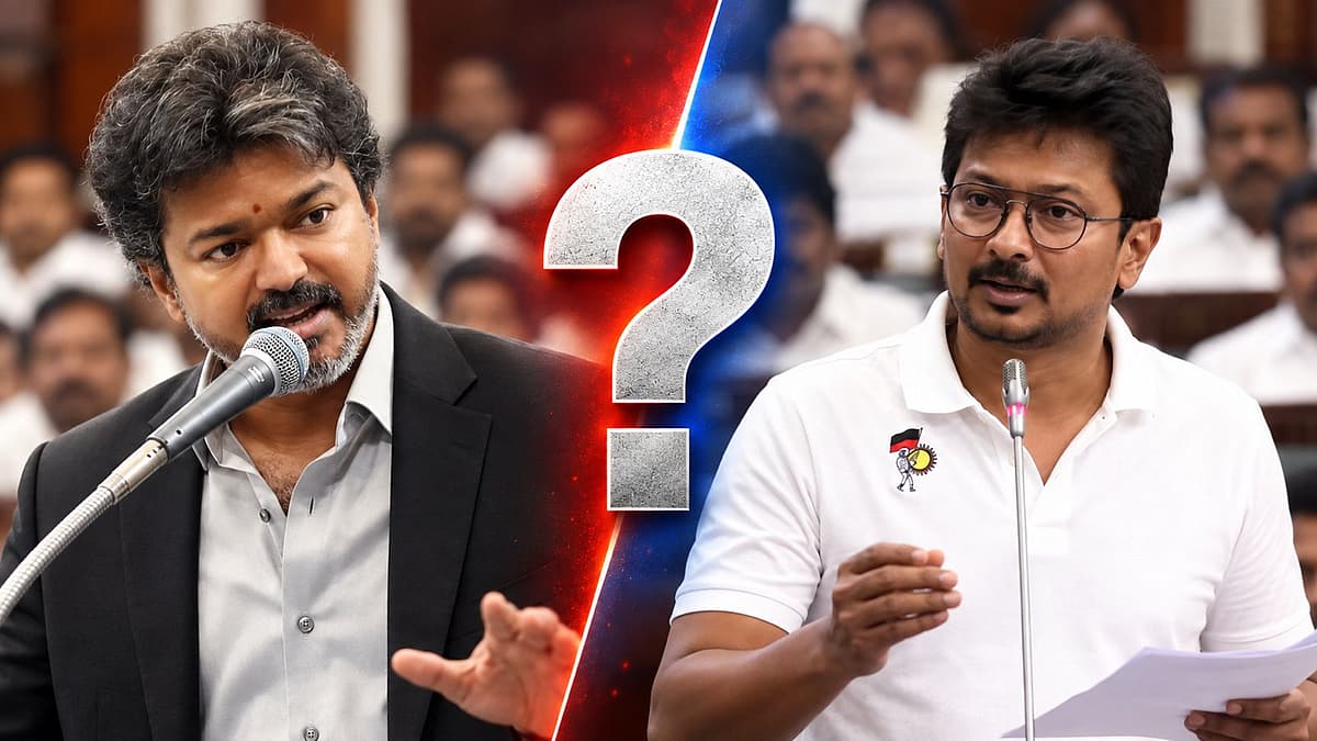 முதல்வர் விஜய் vs எதிர்க்கட்சித் தலைவர் உதயநிதி ஸ்டாலின்