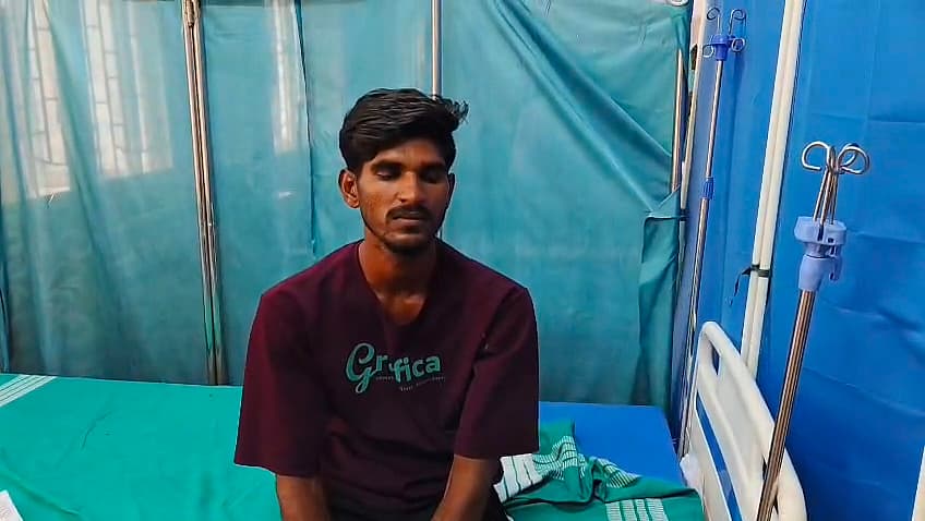 சிகிச்சை அளிக்கப்பட்ட ஓட்டுநர் மணிகண்டன்