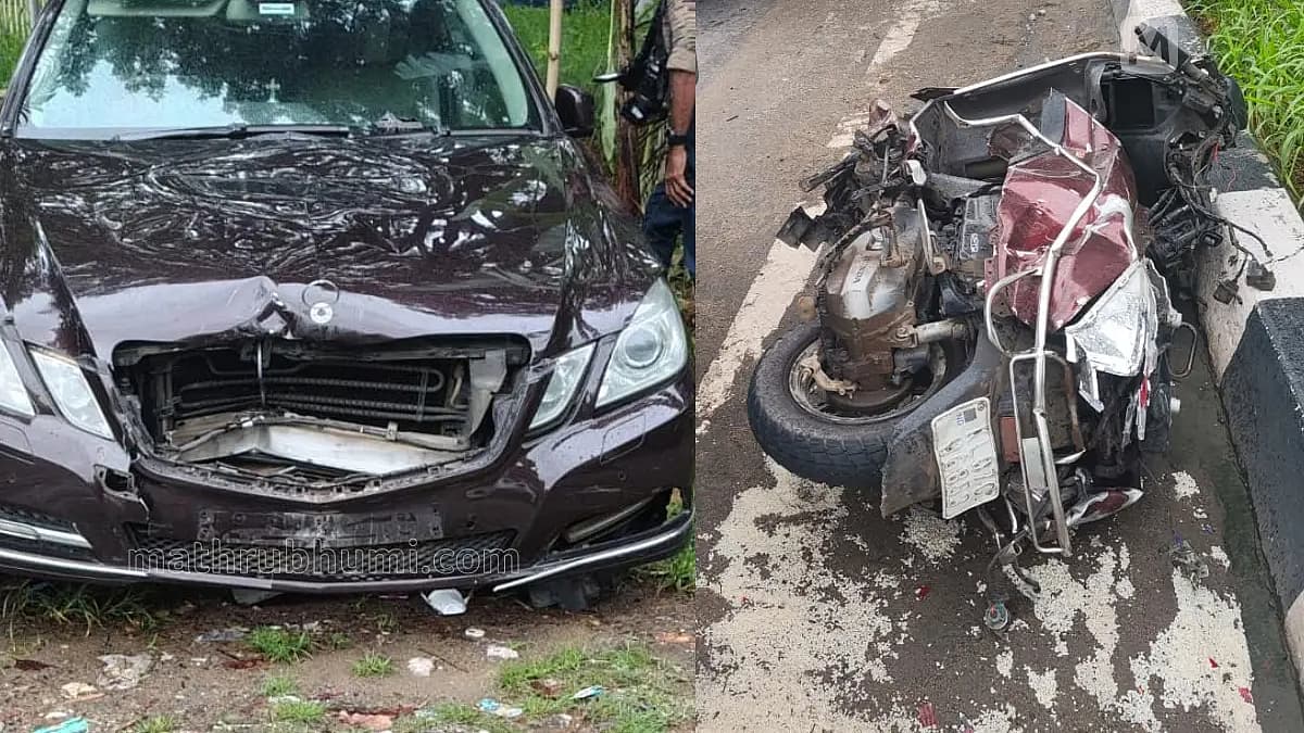 விபத்து ஏற்படுத்திய கார் மற்றும் பைக்