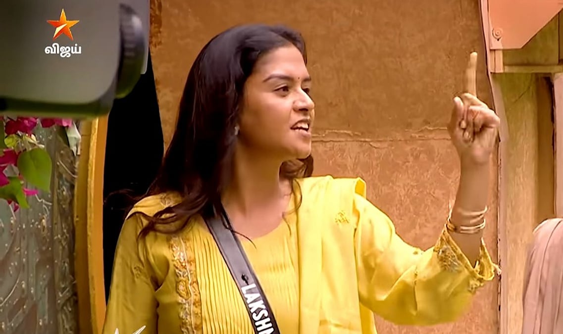 பிக்பாஸ் வீட்டில் இருந்து வெளியேறிய லட்சுமி பிரியா ஆவேசம்
